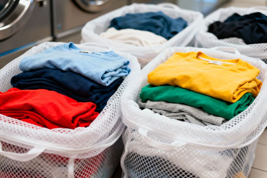 Tri du linge clair et foncé à Lav’Express Colmar